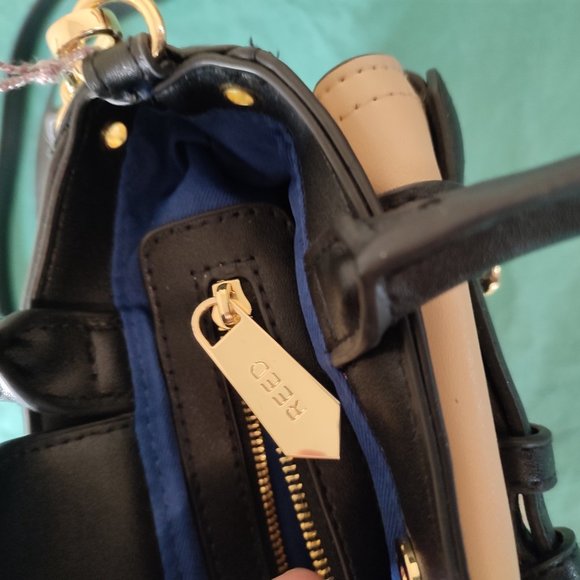 Reed Purse Crossbody bag Cream and Black comfortable casual classic - Picture 12 of 16